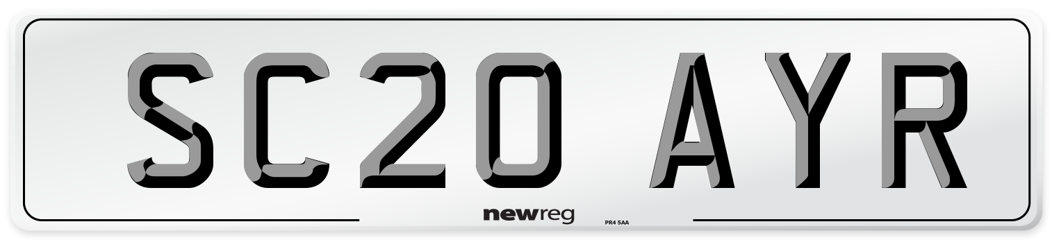 SC20 AYR Number Plate from New Reg